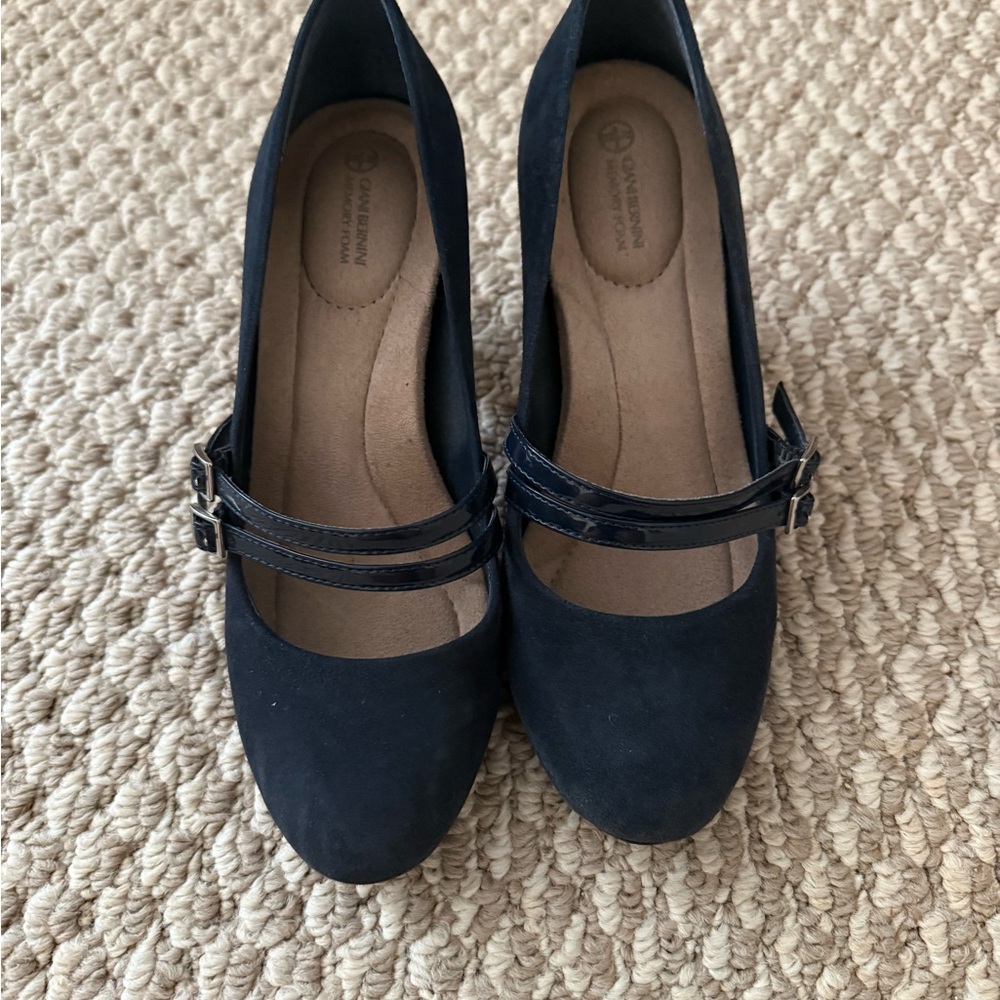 Giani Bernini Navy Blue Mary Jane Heels